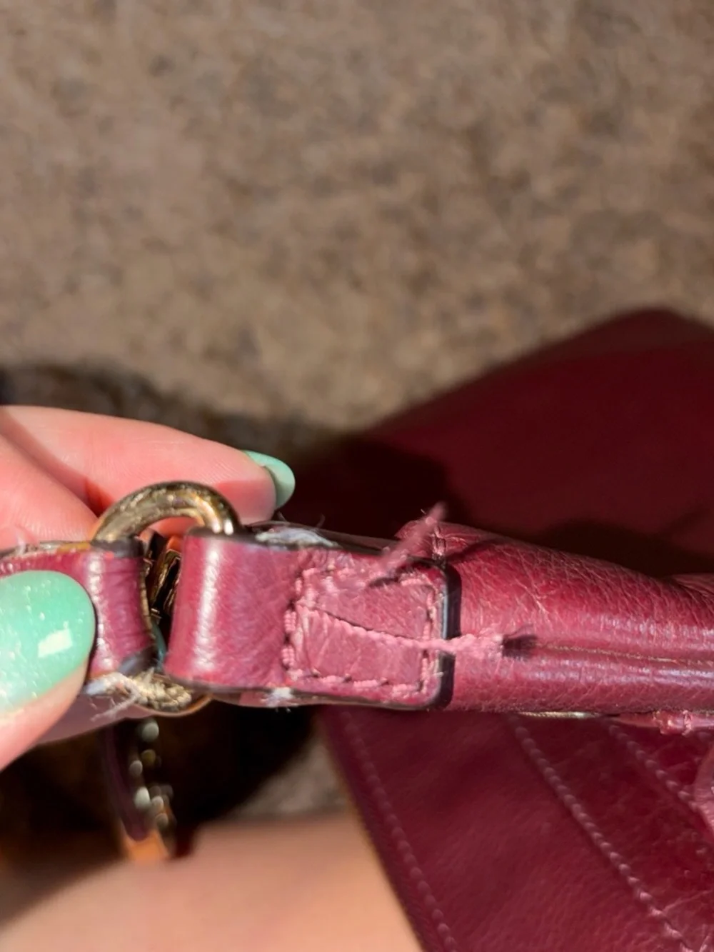 Michael Kors Deep Wine Leather Crossbody Bag with Gold Logo